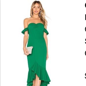 Lovers+Friends Giulia midi dress in Kelly green